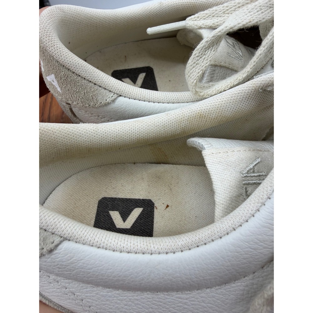 Veja Volley Sneakers Women Size 7 White Pierre Leather Suede Low Top Trainers - Picture 5 of 7